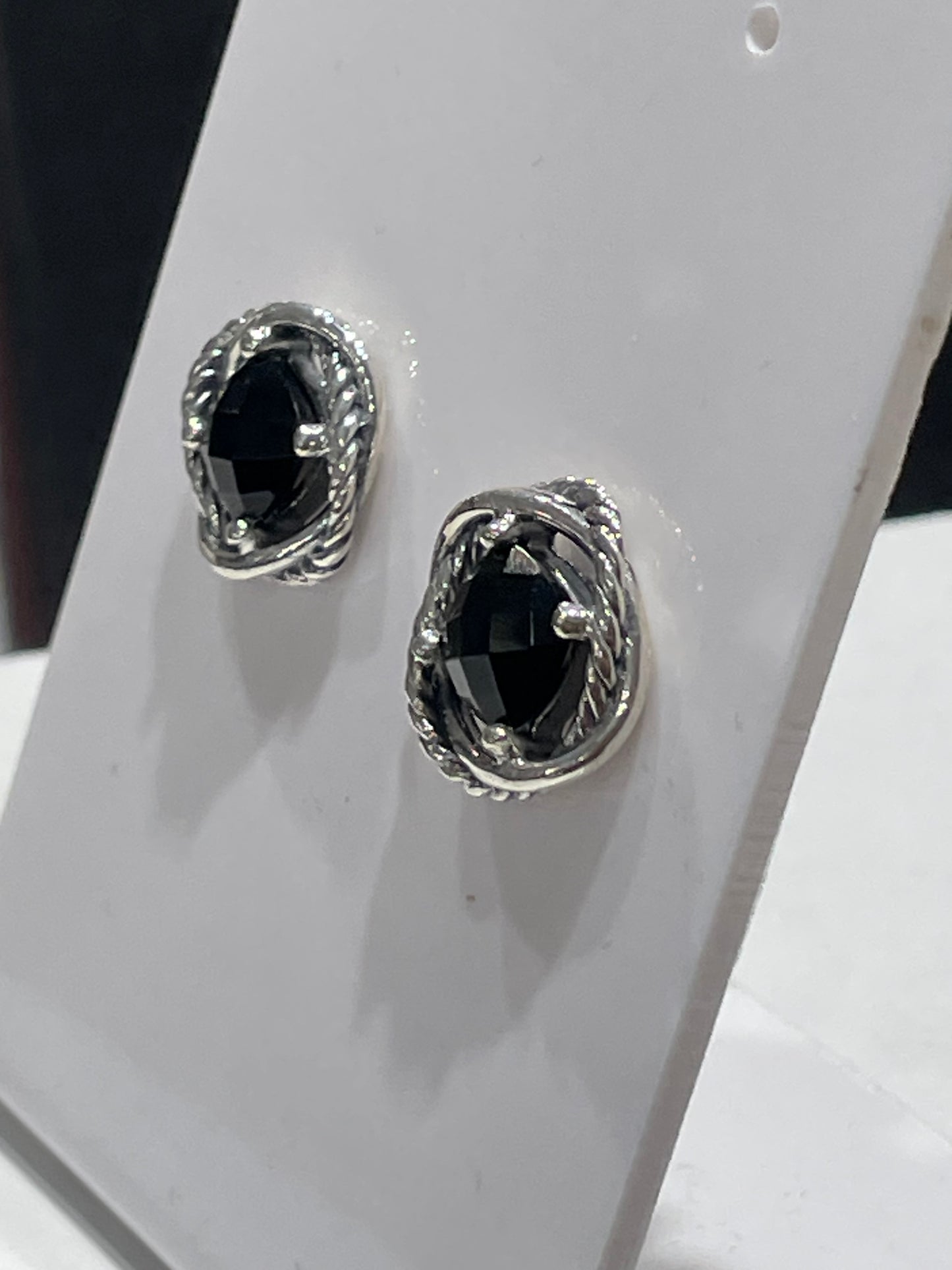 David Yurman Black Onyx Infinity Earrings