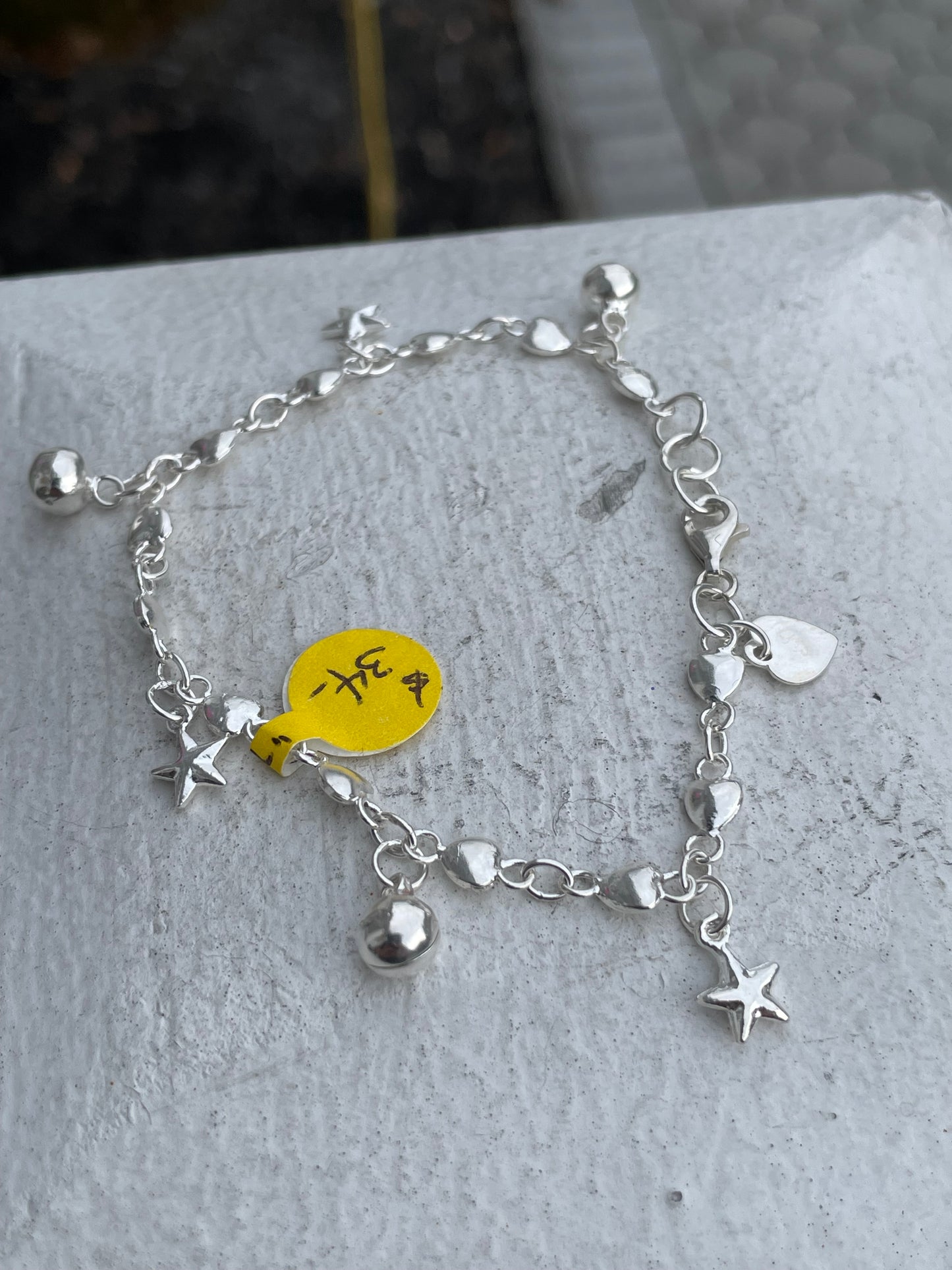 925 Sterling Silver Jingle Bell Chime Bracelet 7”