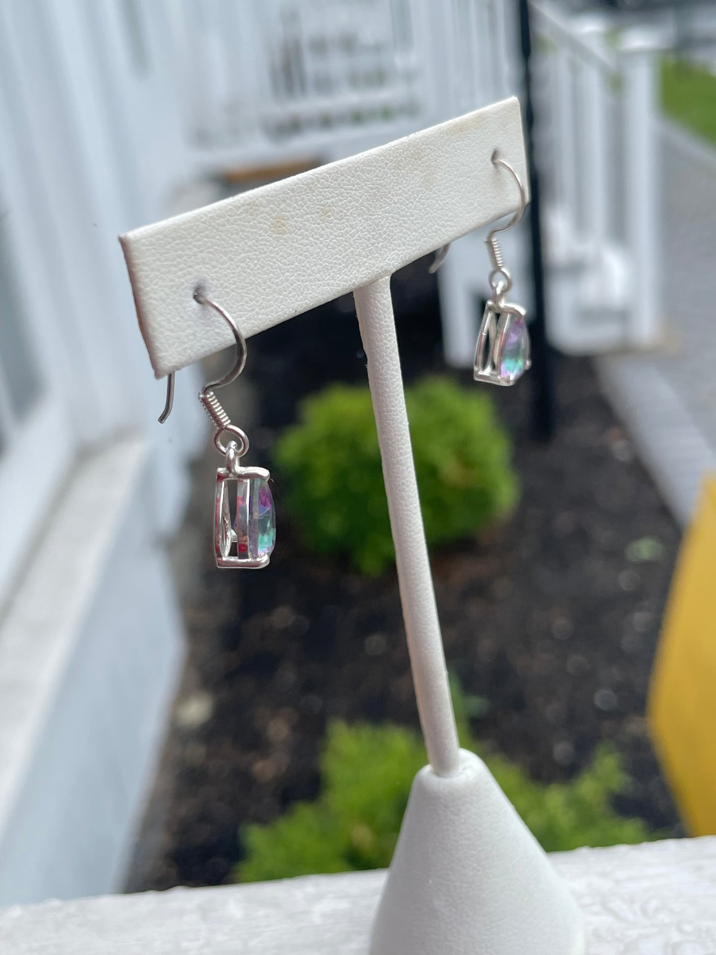 925 Sterling Silver Mystic Topaz Dangle Earrings