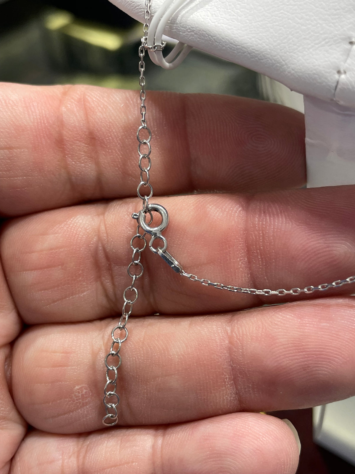 925 Sterling Silver Mother to Be Foot Side by Side Sparkling Cz Necklace