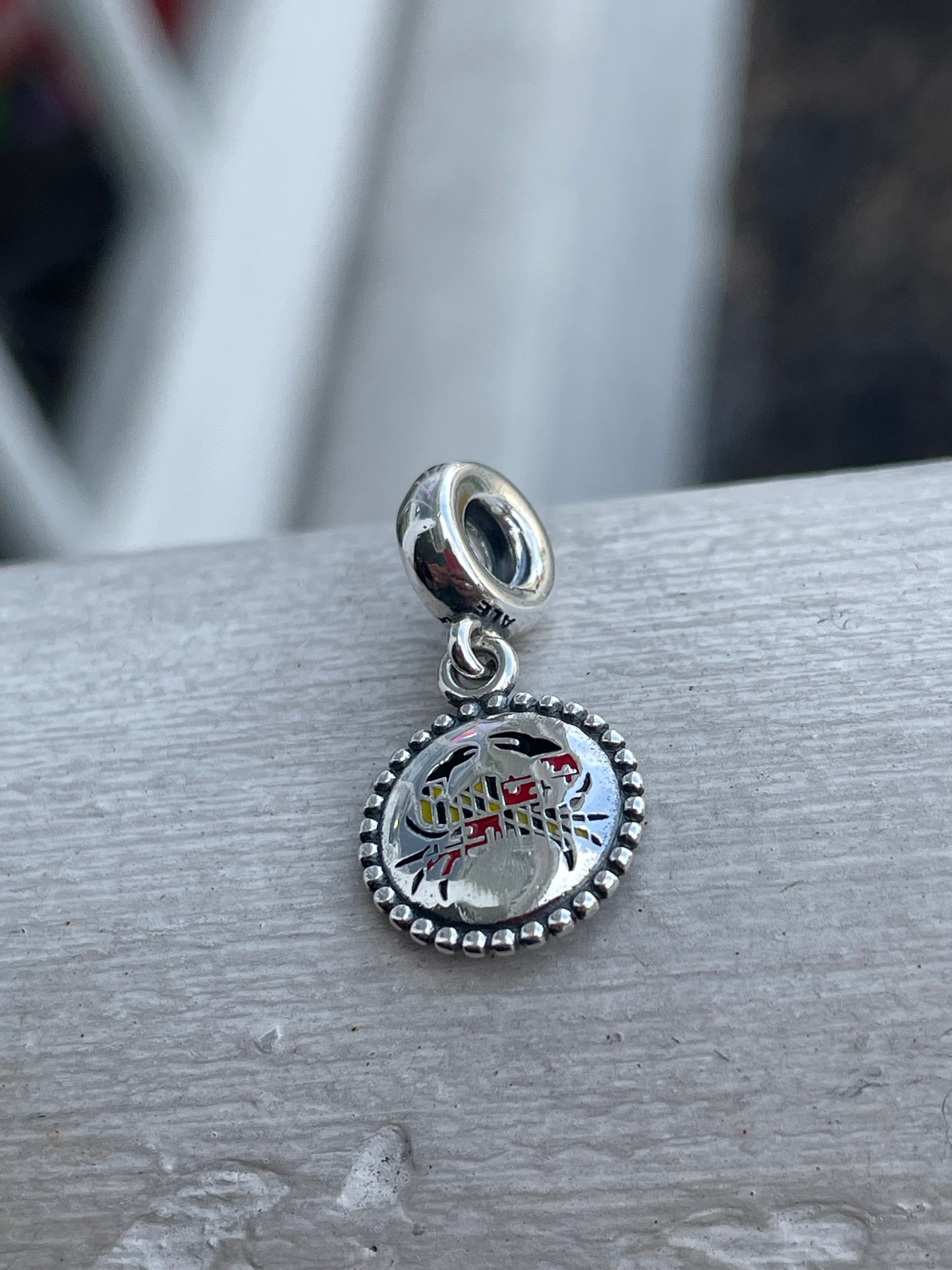 Pandora Ocean City Maryland State Exclusive Crab Flag Logo Travel Destination Dangle Charm