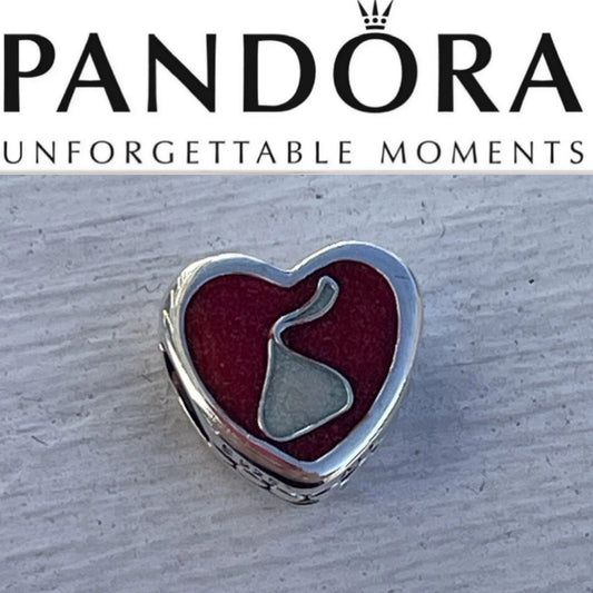 Pandora Hershey Pennsylvania Exclusive Hershey Kiss Logo Heart Charm