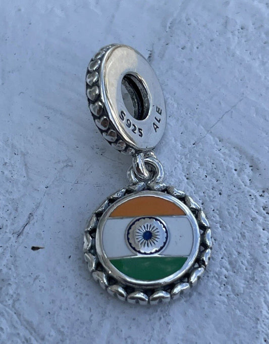 Pandora India Flag Country Exclusive Dangle Charm