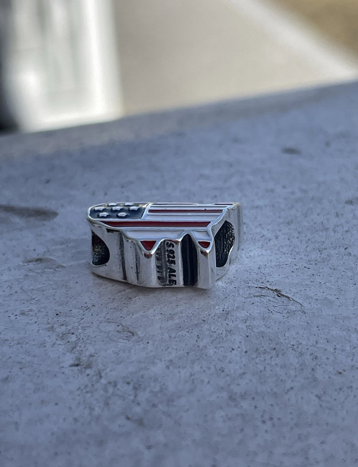 Retired Pandora United States USA Flag Country Outline Charm