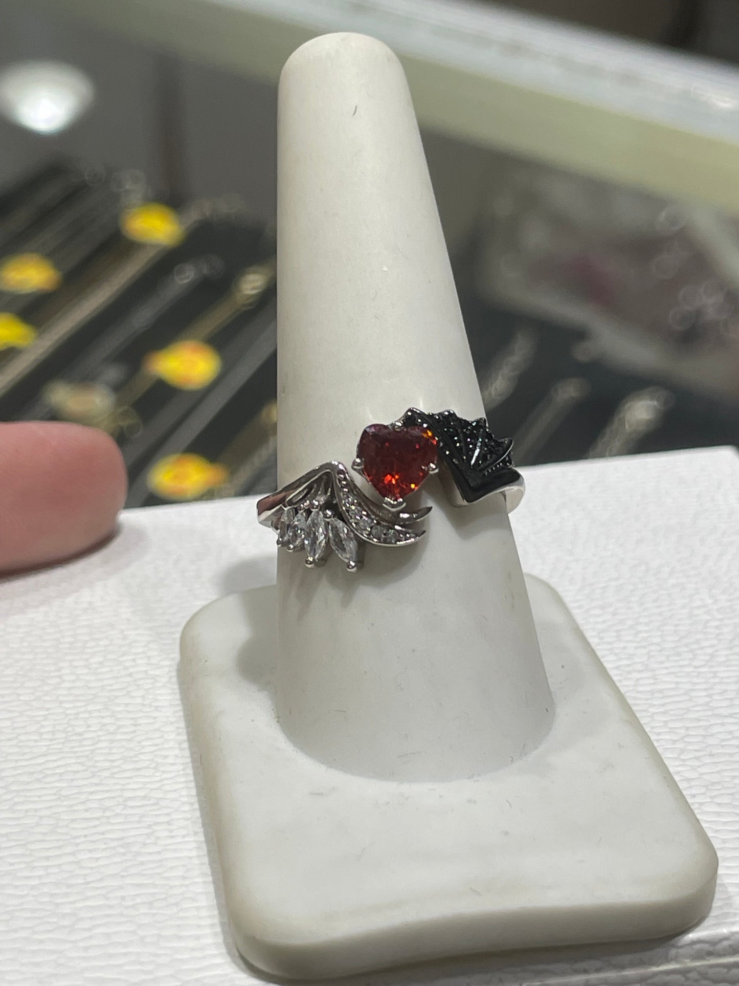 925 Sterling Silver Devilish Angel Ring Size 9