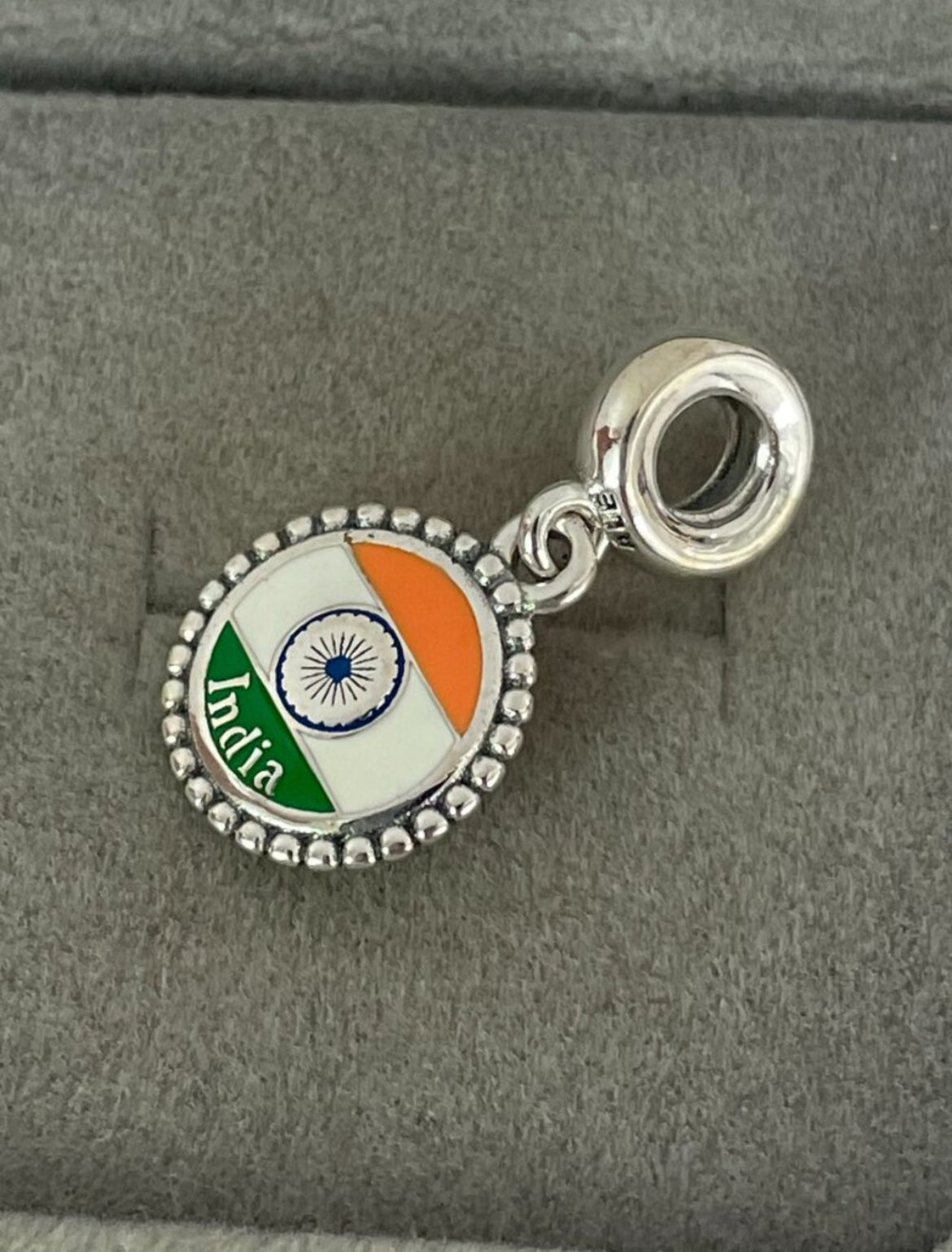Pandora India Flag Country Exclusive Dangle Charm