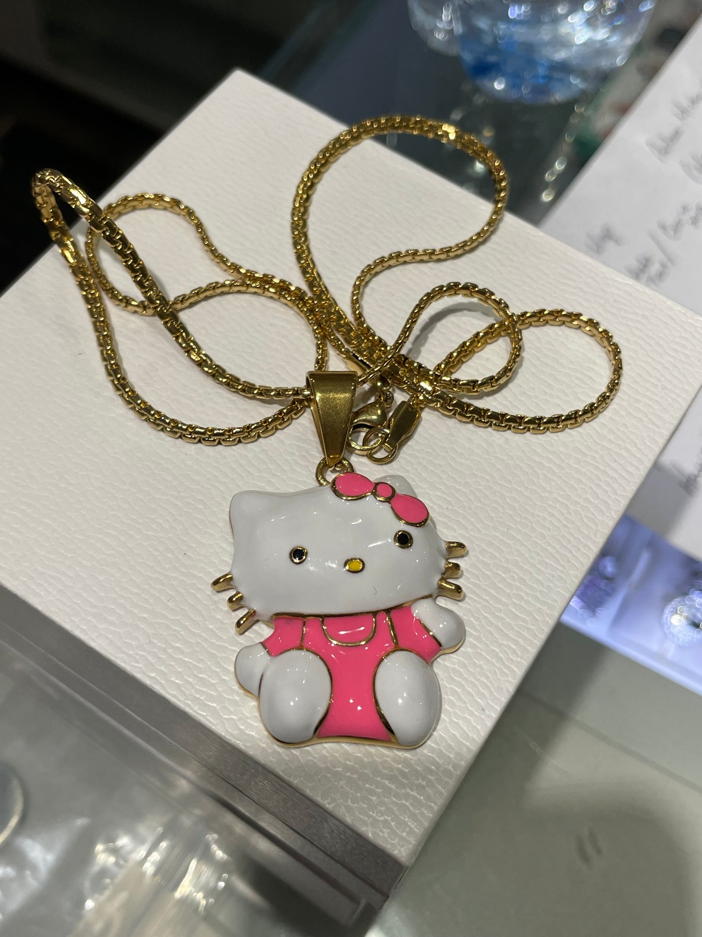 Stainless Steel Large Hello Kitty Necklace