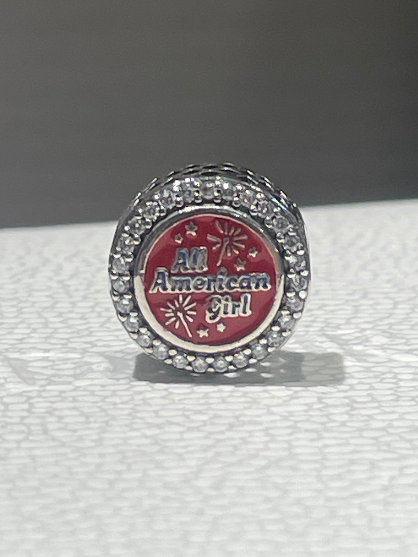 Pandora United States Exclusive All American Girl Round Signet Charm