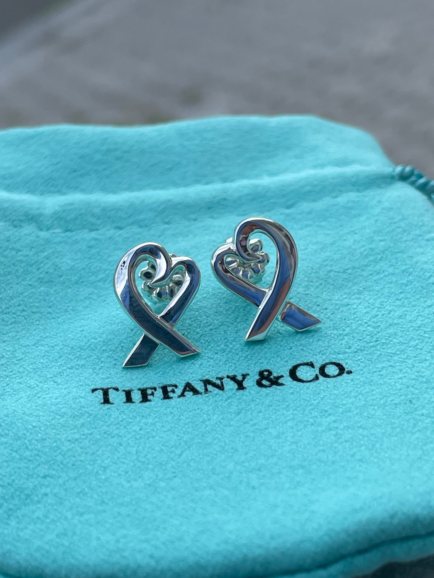 Genuine Tiffany&Co Paloma Picasso Loving Heart Earrings