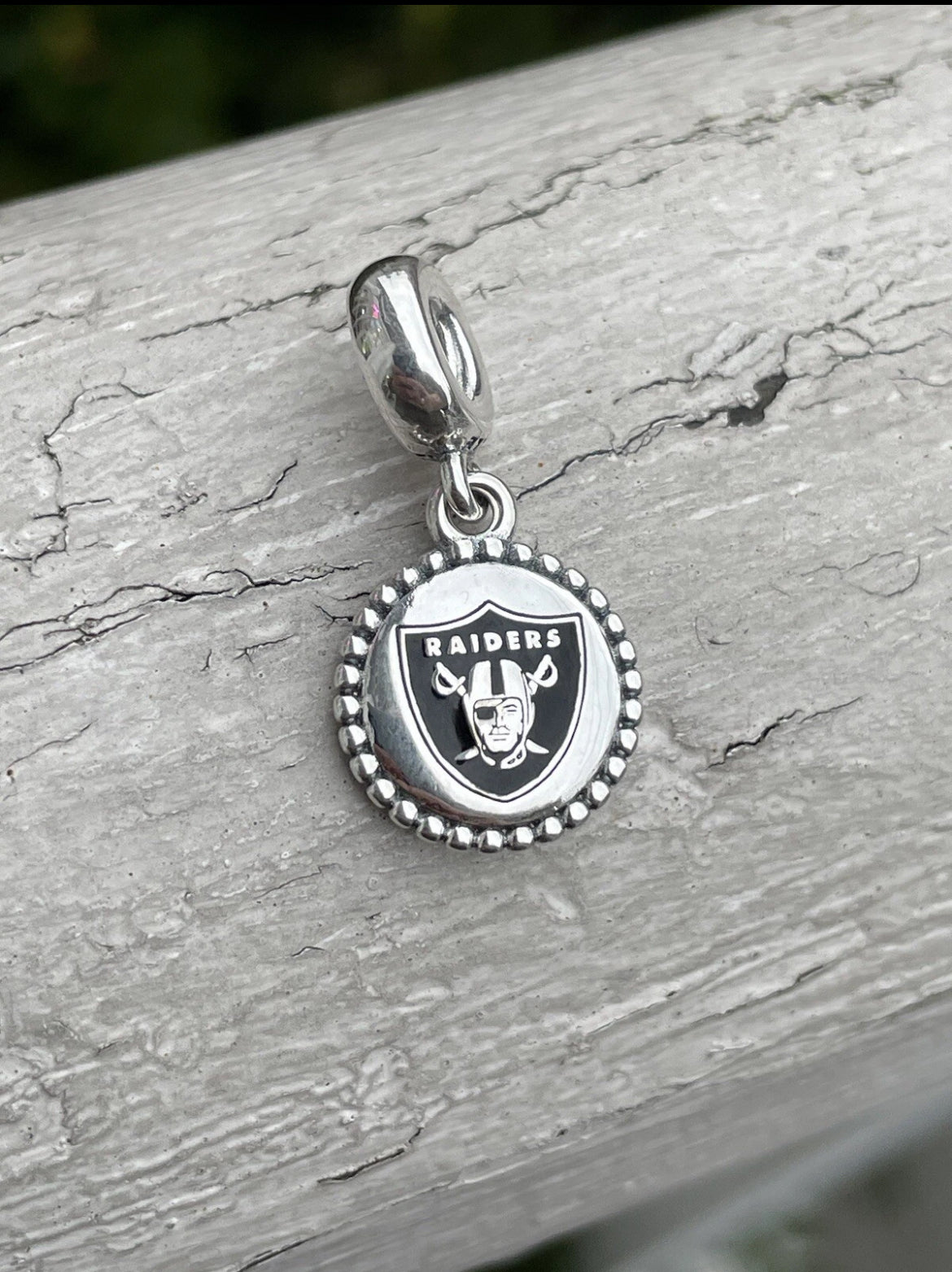 Pandora Las Vegas Raiders NFL dangle Charm
