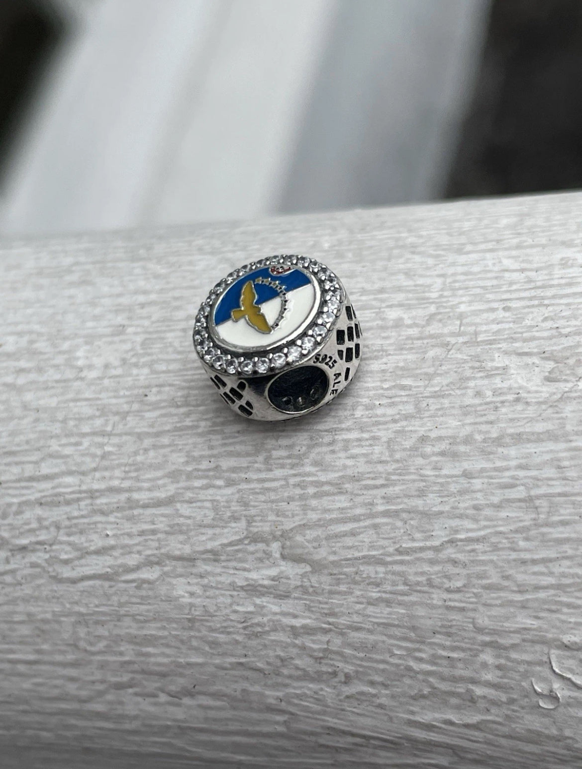 Pandora Azores Islands Exclusive Country Flag Colors Round Signet Charm