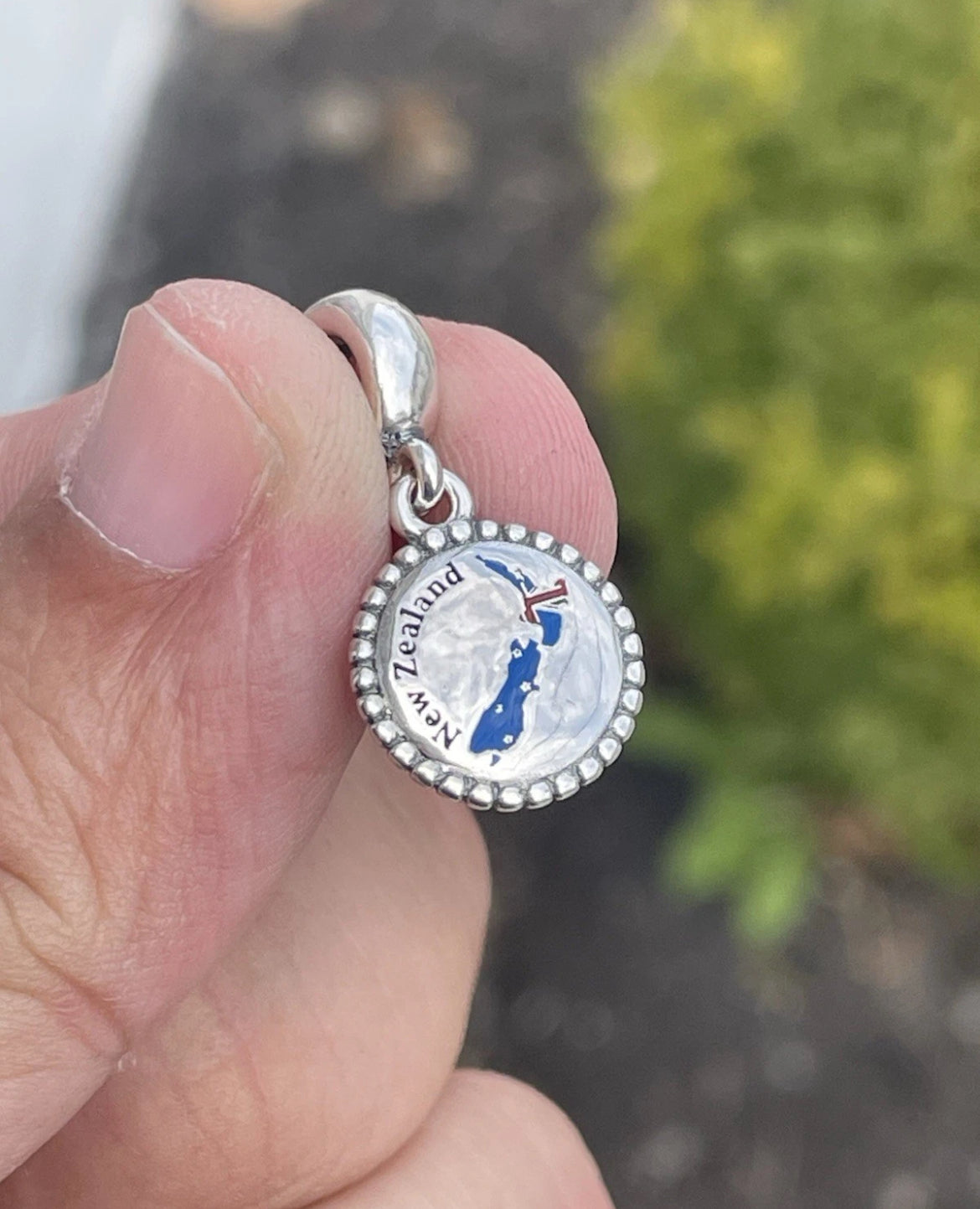 Pandora New Zealand Country Map Flag Exclusive Travel Dangle Charm