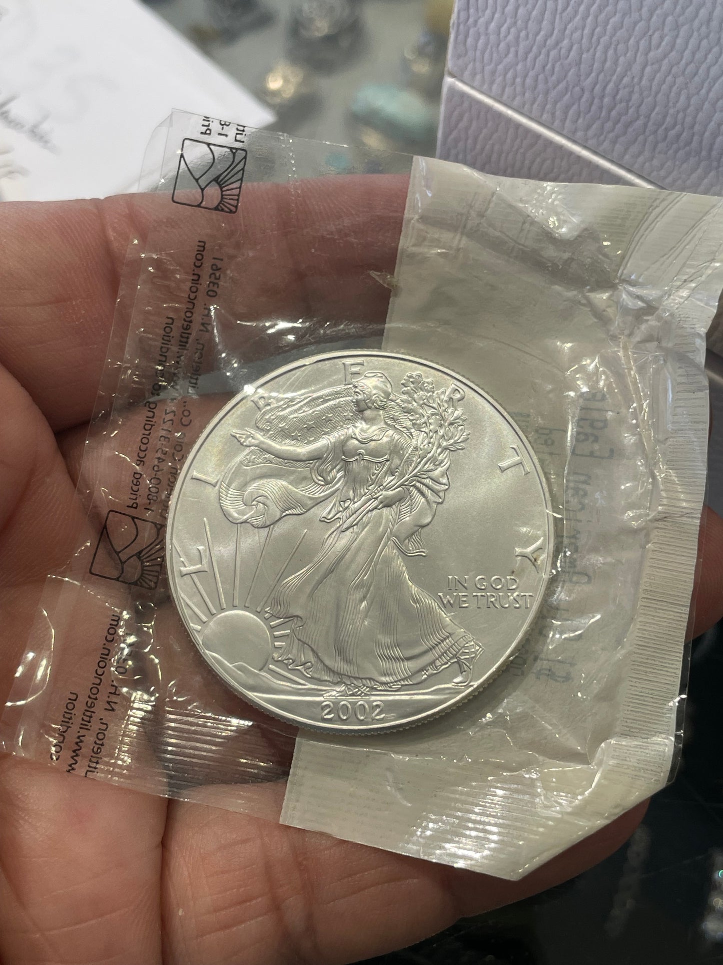 2002 UNC 1oz Silver Eagle Dollar Coin