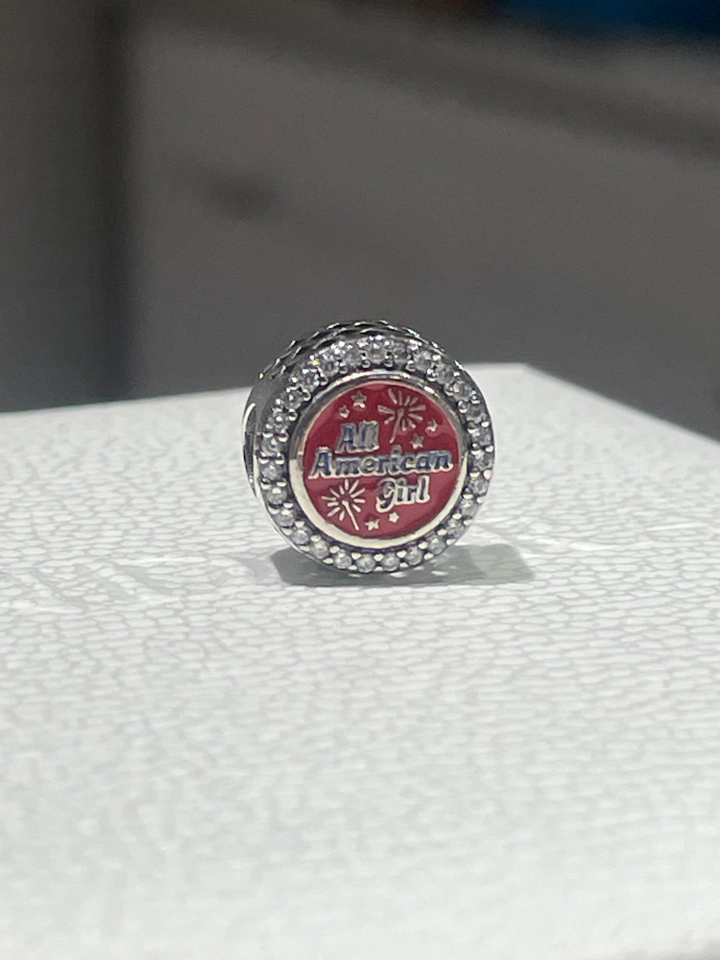 Pandora United States Exclusive All American Girl Round Signet Charm