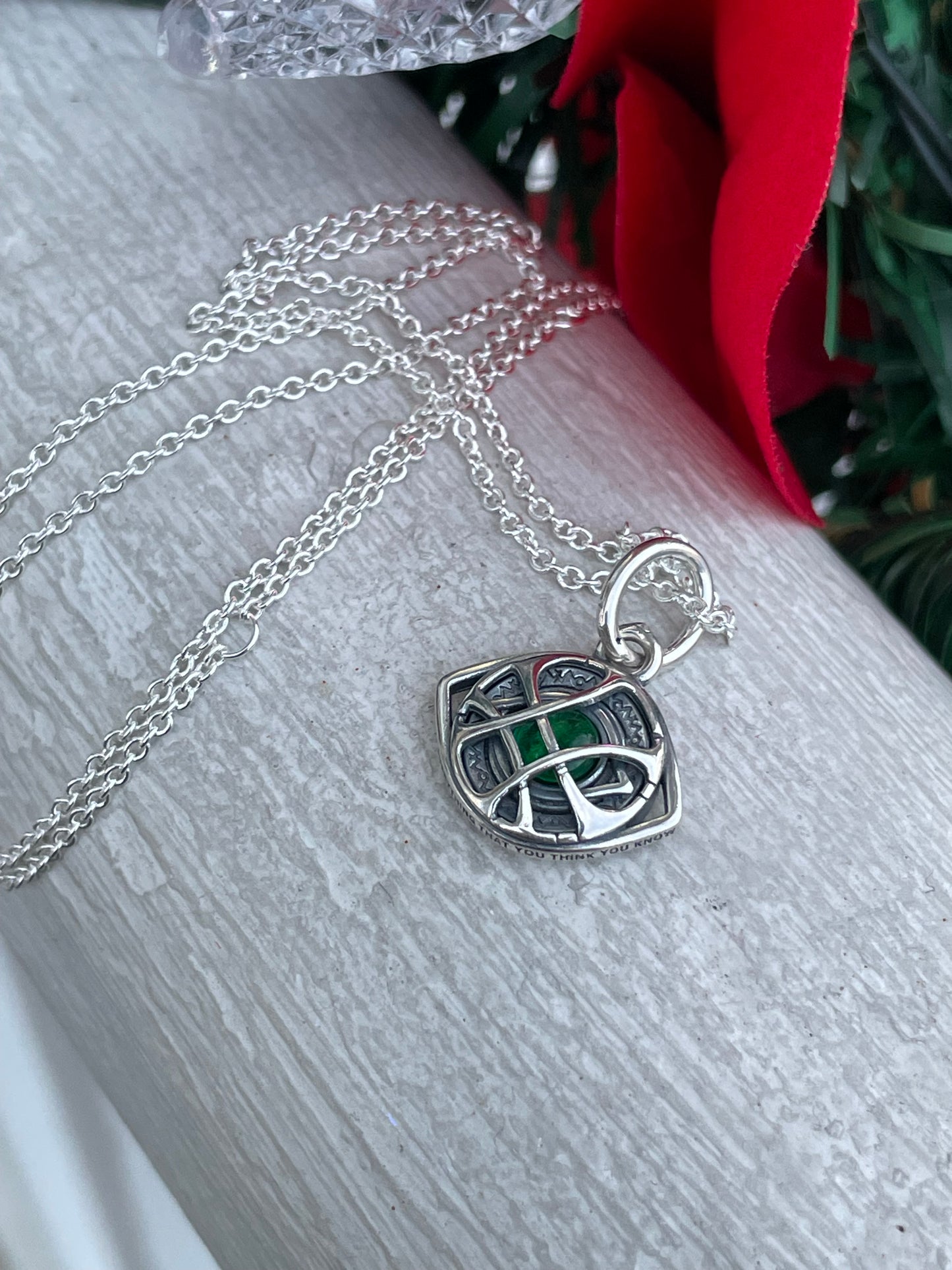 Pandora Marvel Dr Strange Silver Eye of Agamotto Necklace