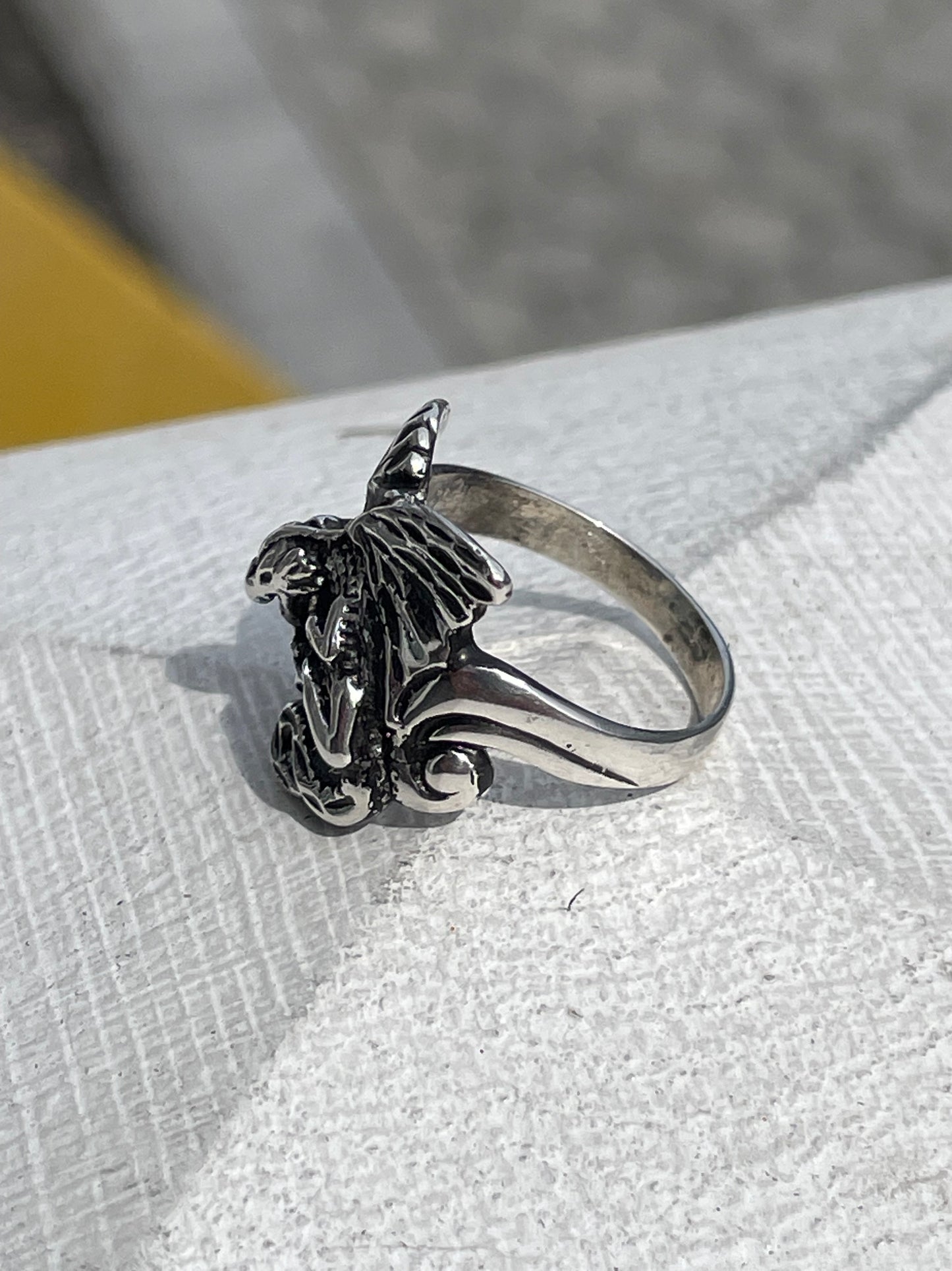 925 Sterling Silver Dragon Ring Size 8.5