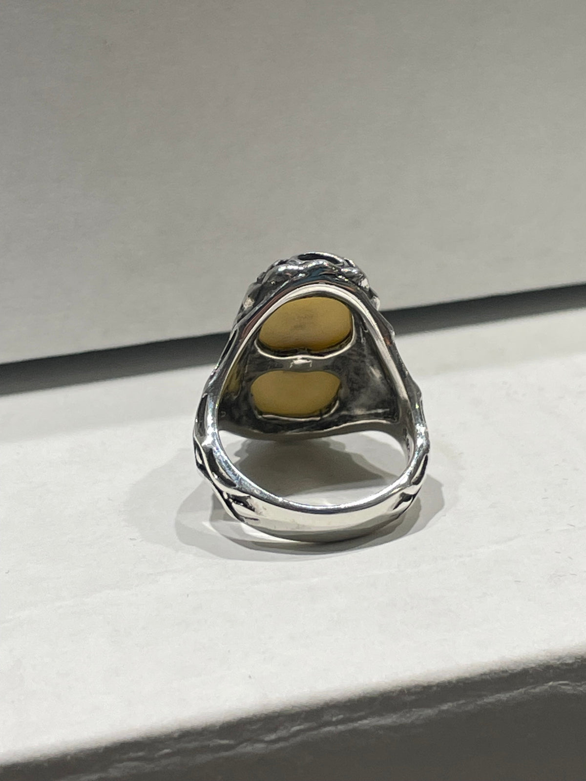 Designer Carolyn Pollack Roderick Tenorio 925 Sterling Silver Yellow Quartzite Carnelian Ring Size 8