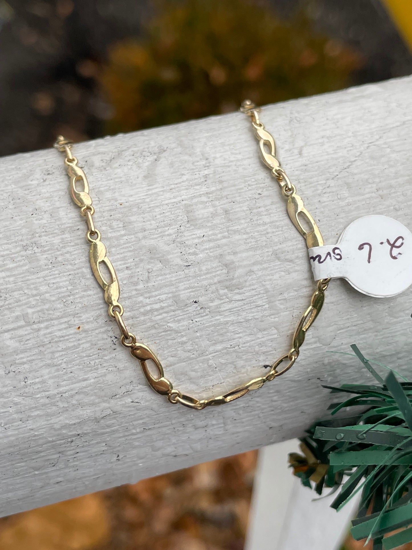 14k Gold Open Link Stack Bracelet 7”
