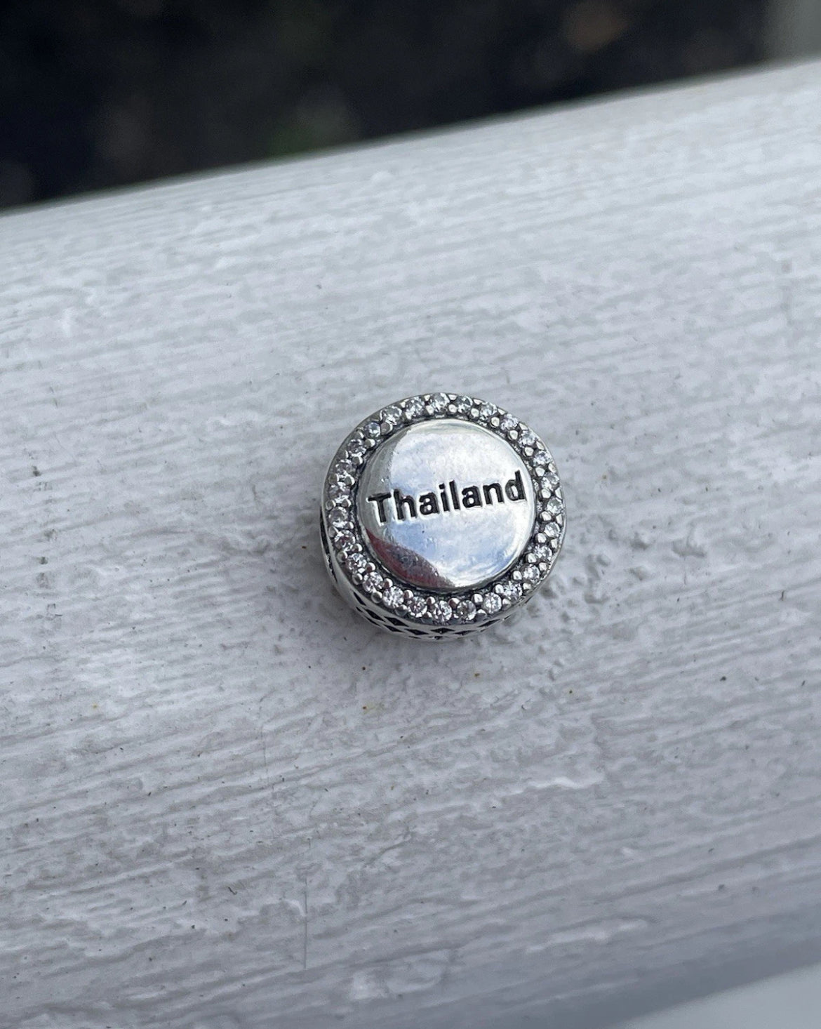 Rare Pandora Thailand Country Exclusive Round Signet Flag Travel Charm