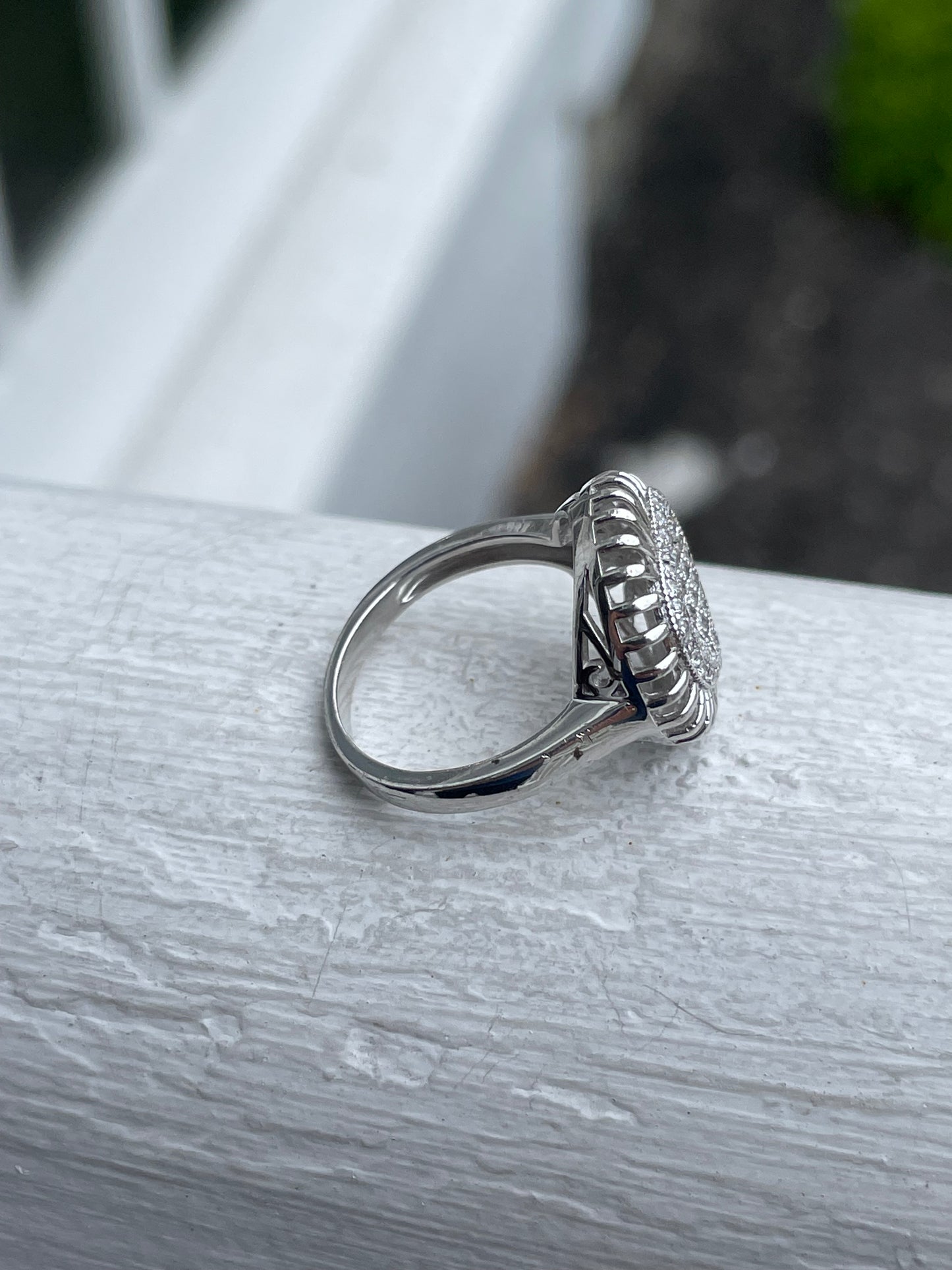 925 Sterling Silver “My Love Sparkles” Pavé Cz Heart Ring Size 6