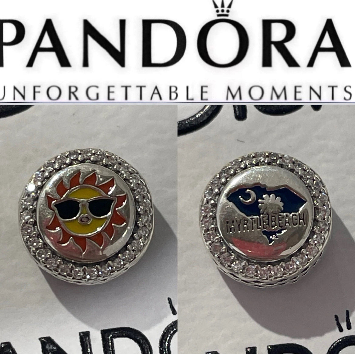 Pandora Myrtle Beach South Carolina State Exclusive Destination Travel Signet Charm