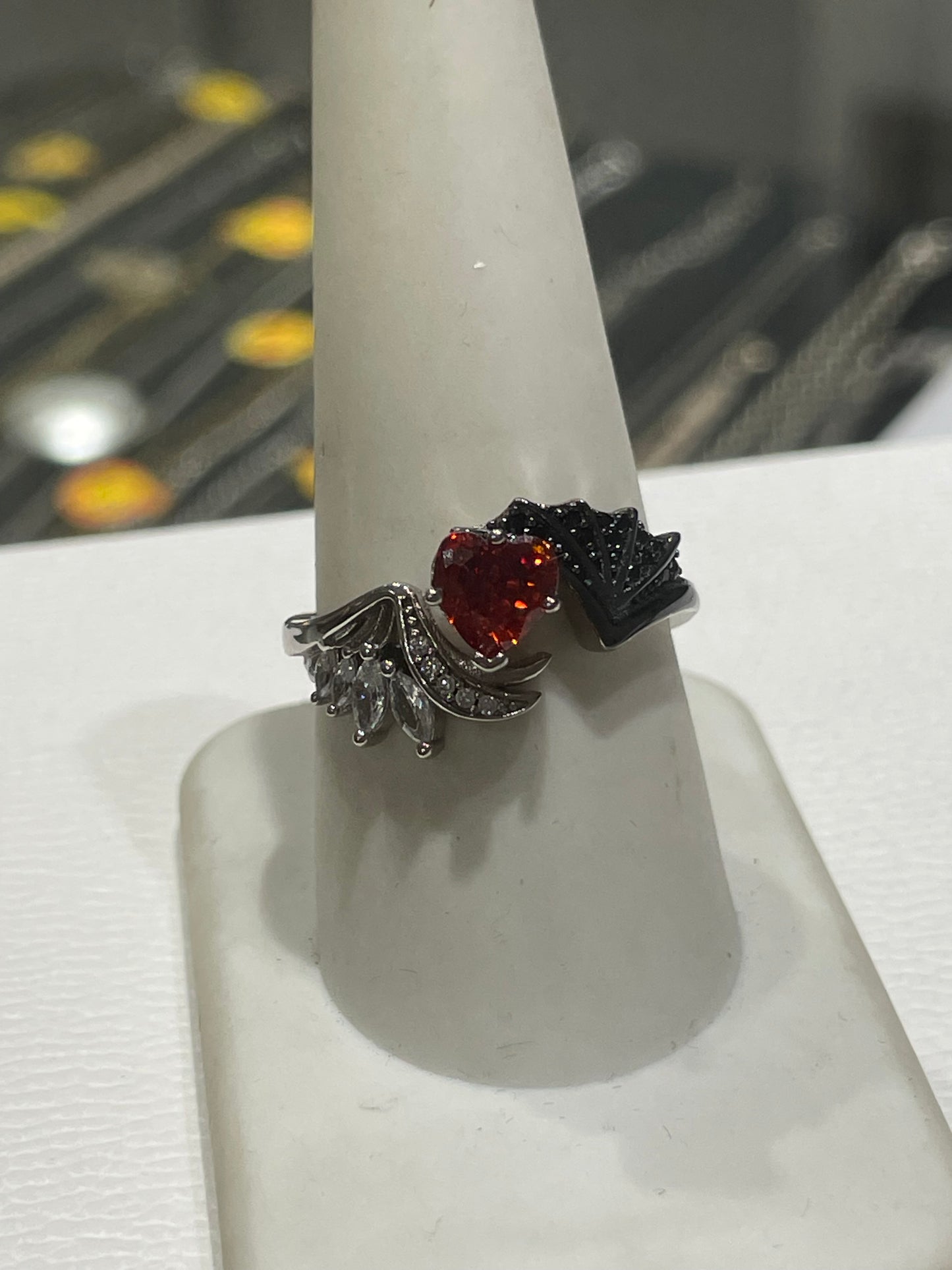 925 Sterling Silver Devilish Angel Ring Size 9