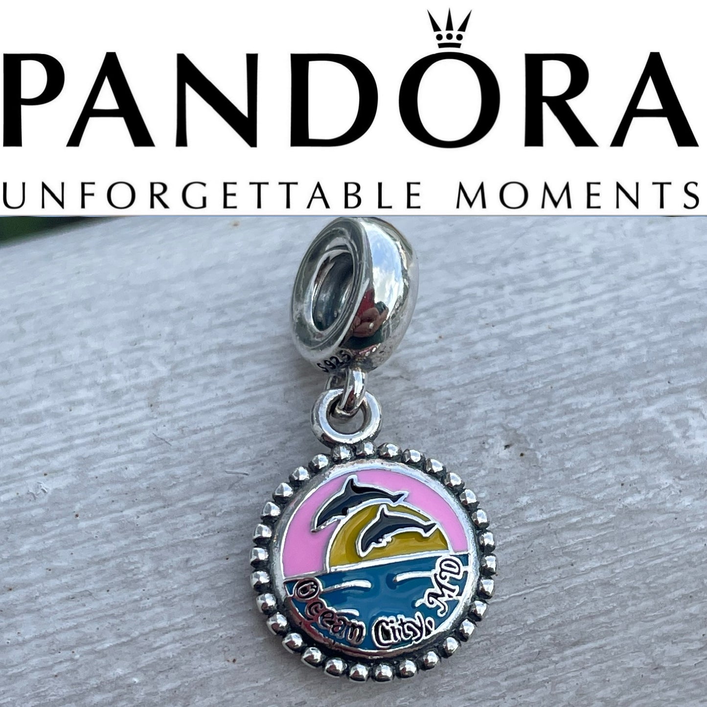 Pandora Ocean City Maryland State Exclusive Travel Destination Dangle Charm