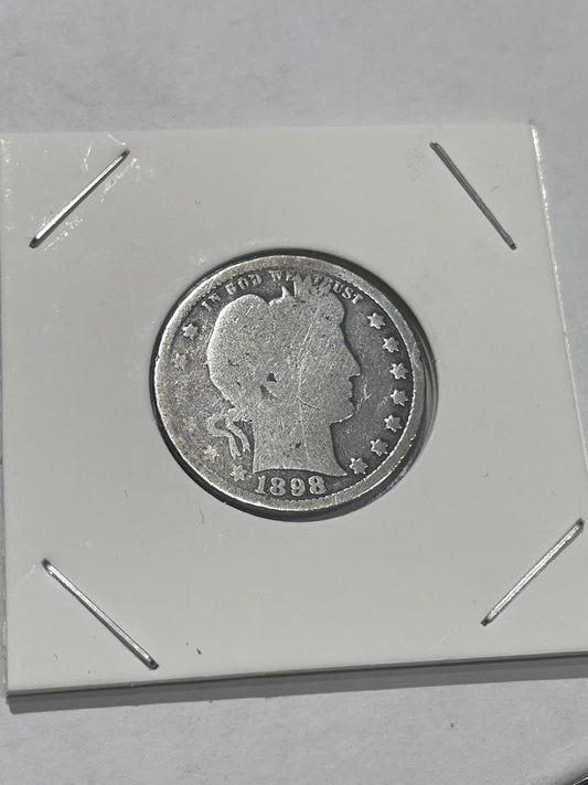 1898 U.S. Barber Quarter Fair Condition