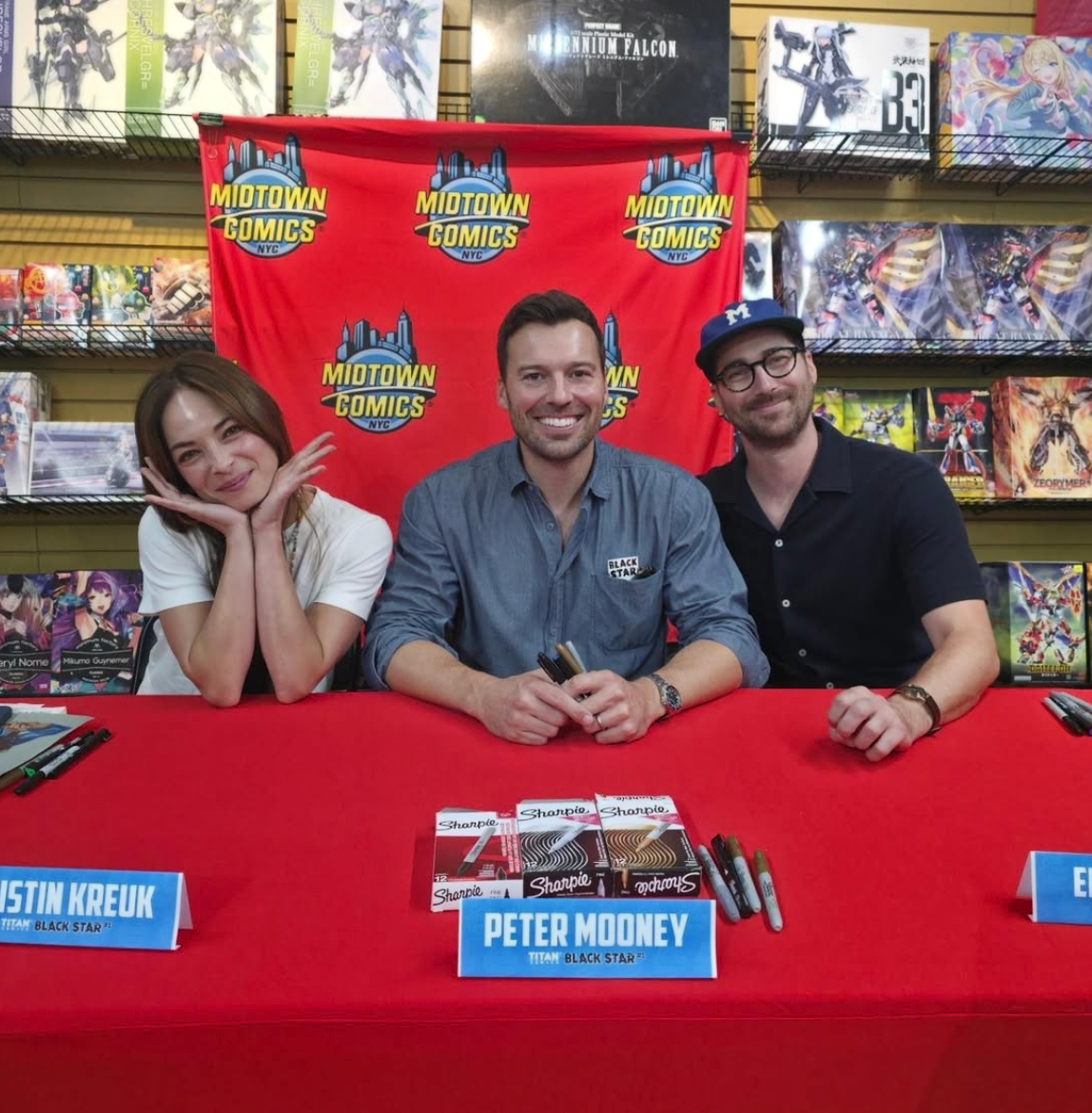 Signed x3 Black Star #1 Madwoman’s Library Exclusive Variant Cover signed by Kreuk, Mooney, and Putzer
