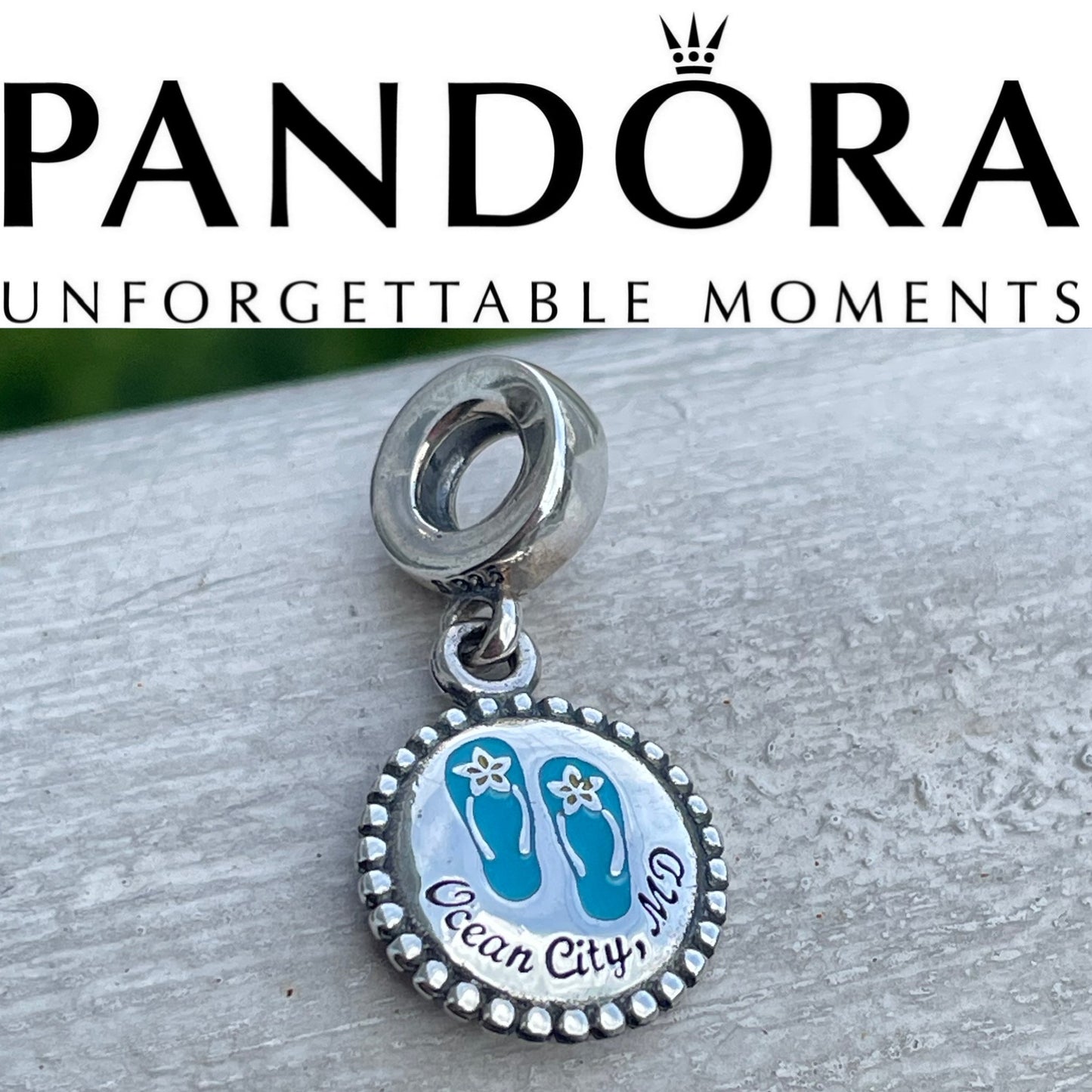 Pandora Ocean City Maryland State Exclusive Travel Destination Dangle Charm