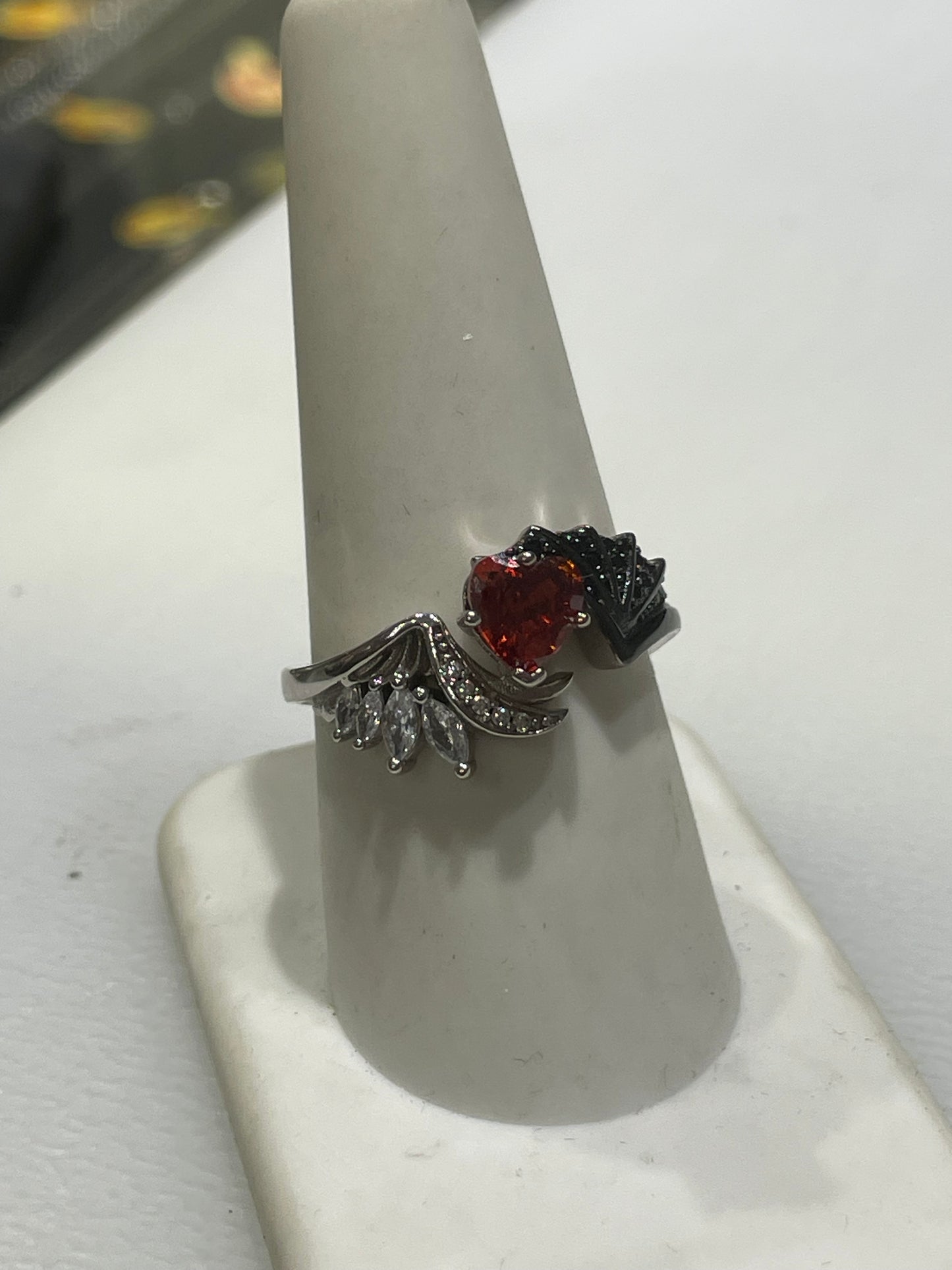 925 Sterling Silver Devilish Angel Ring Size 9