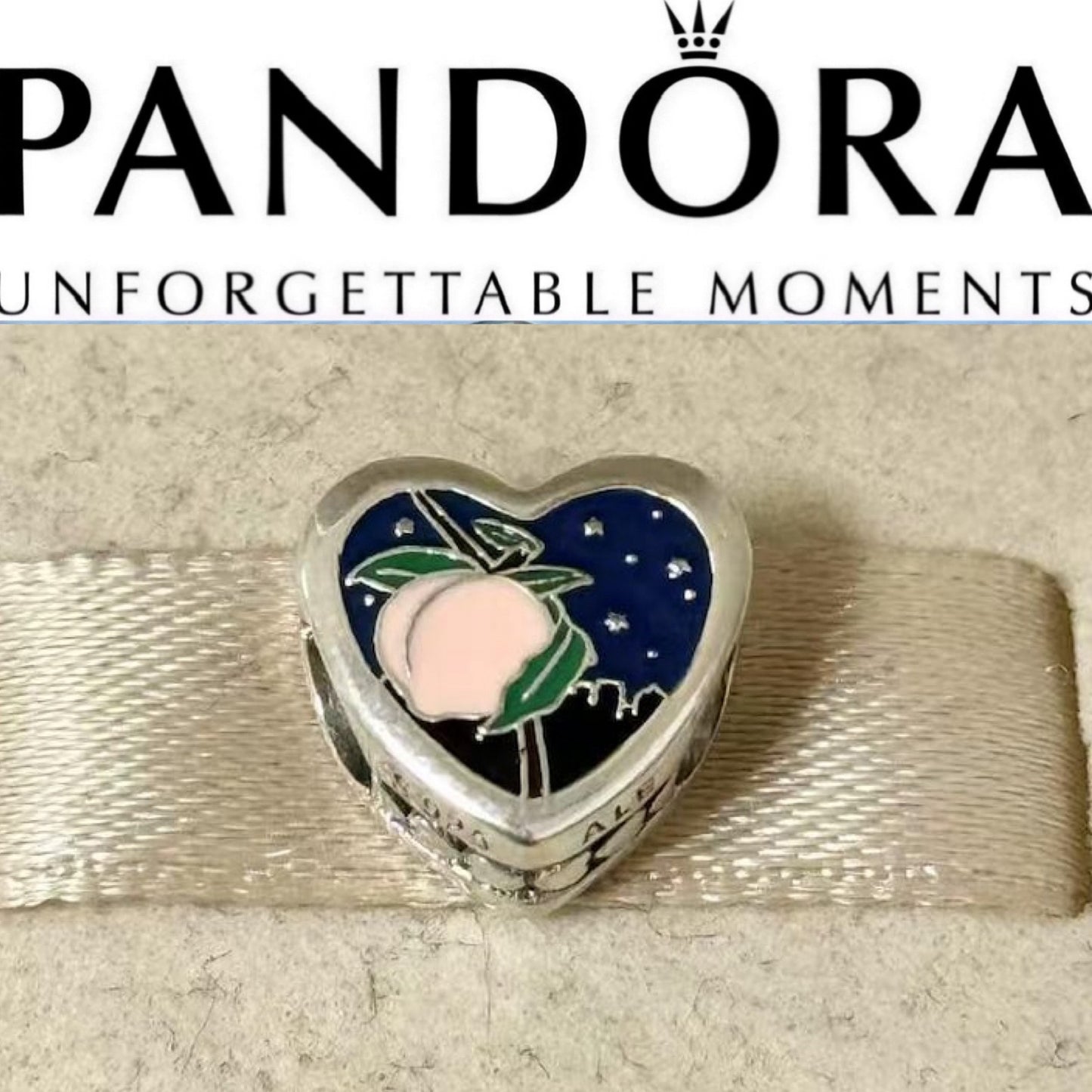 Pandora Georgia State Online Exclusive Travel Destination Scenic Heart Charm