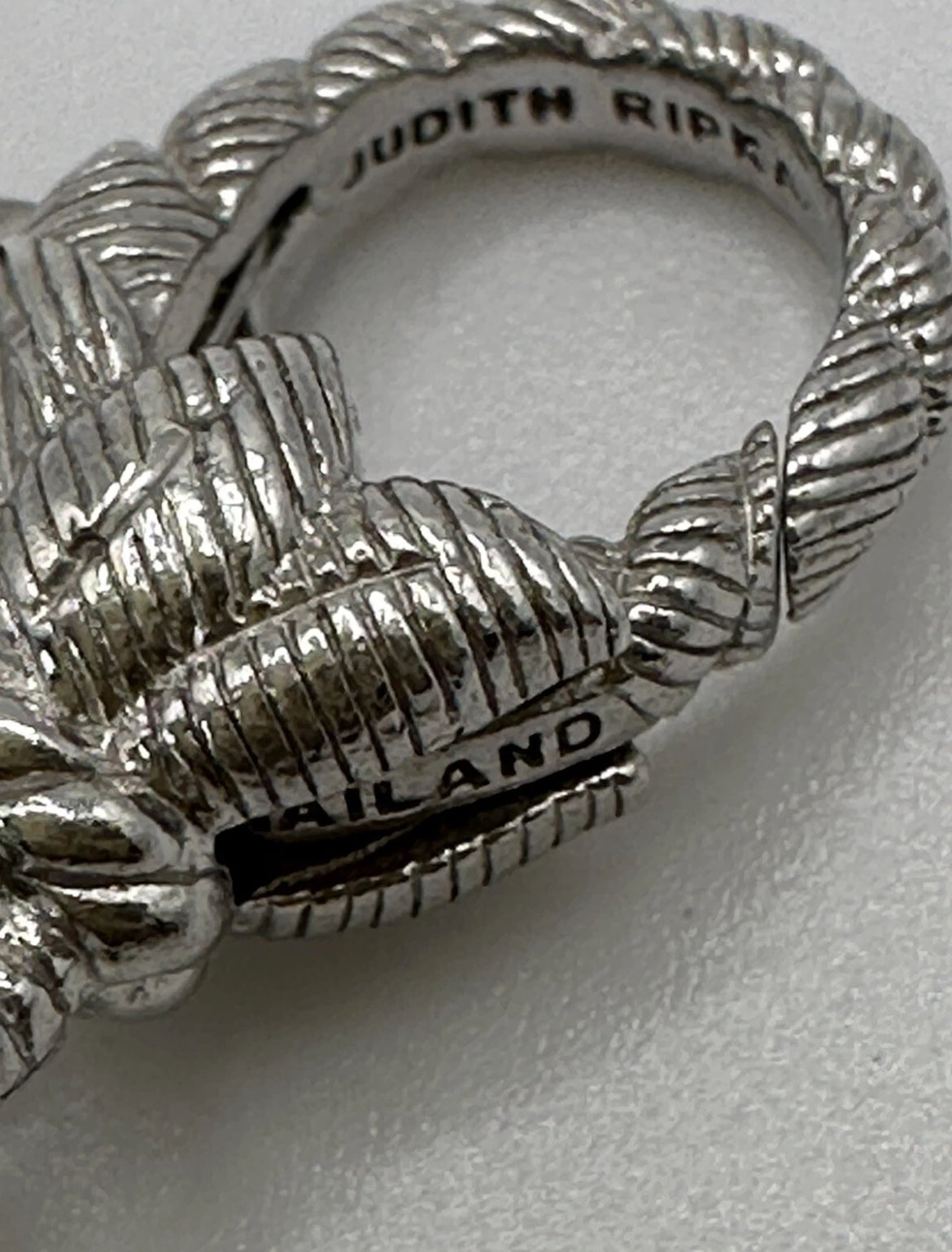 Judith Ripka Silver Fleu de Lis Link Bracelet 7-8” (K29)