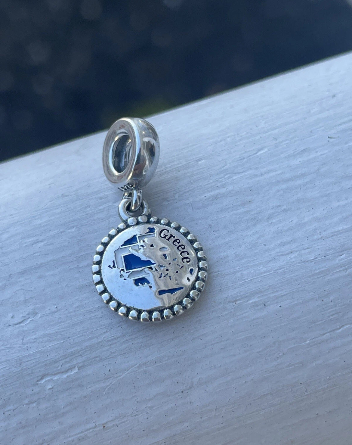 Pandora Greece Country Map Flag Exclusive Travel Dangle Charm