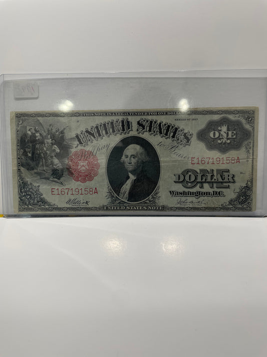 1917 U.S. Large $1 Bill Note
