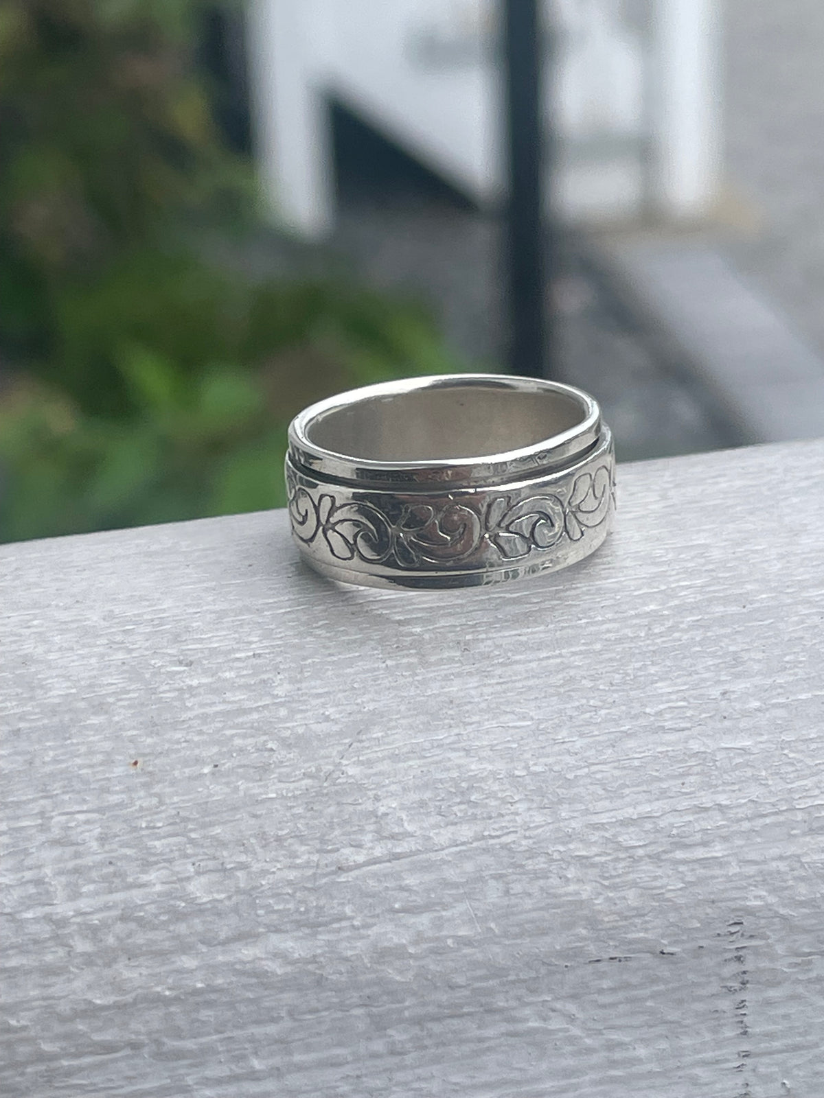 925 Sterling Silver Fidget Band Ring Size 7.5