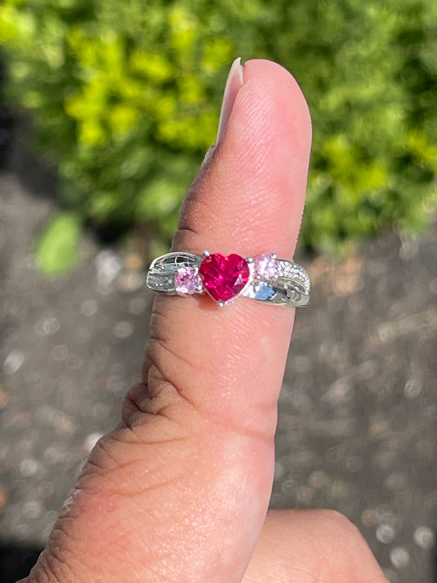 925 Sterling Silver Sweetheart Valentine Heart Ring