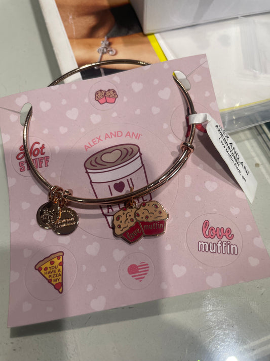 Alex and Ani Love Muffin Rose Gold Tone Bracelet