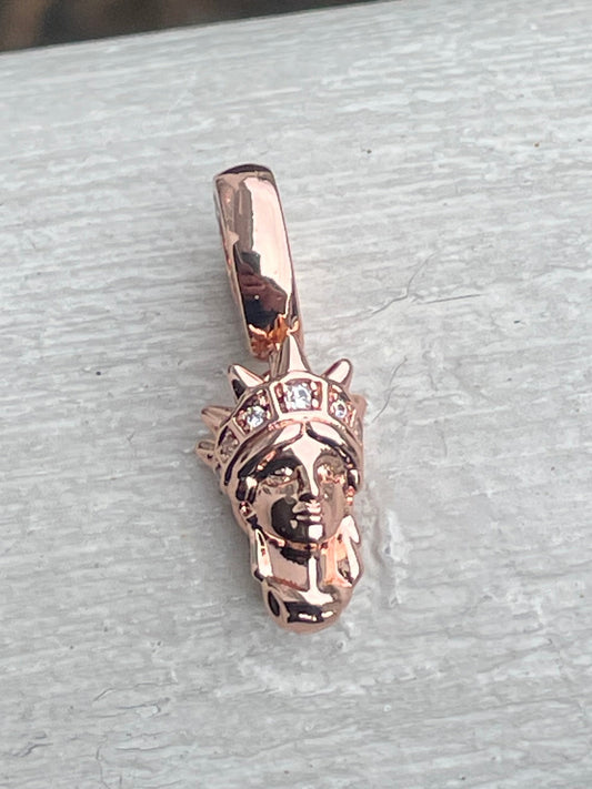 Pandora Rose Gold Statue of Liberty Head Dangle Charm