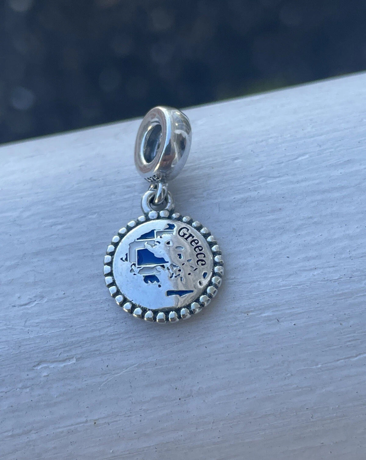 Pandora Greece Country Map Flag Exclusive Travel Dangle Charm