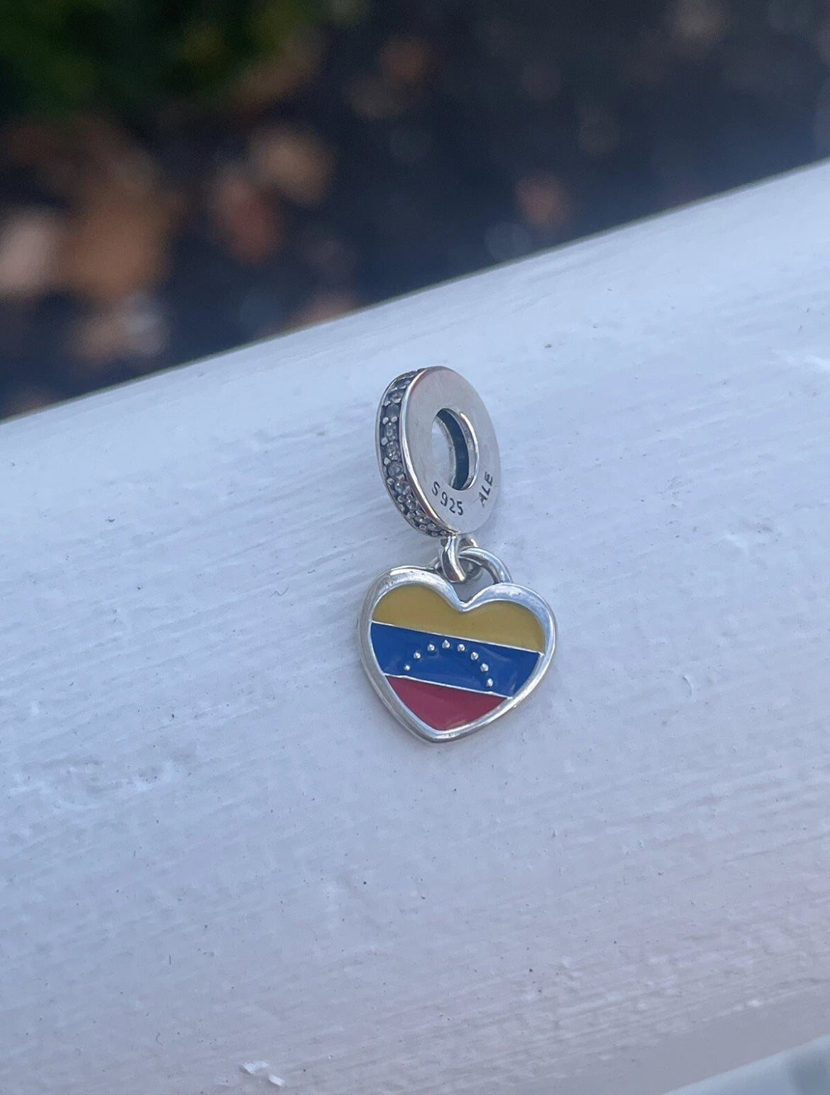 Pandora Venezuela Exclusive Country Heart Flag Pride Destination Travel Dangle Charm