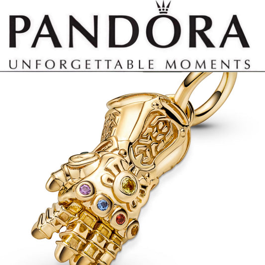 Pandora x Marvel Thanos Avengers Infinity Gauntlet Shine Gold Pendant Charm