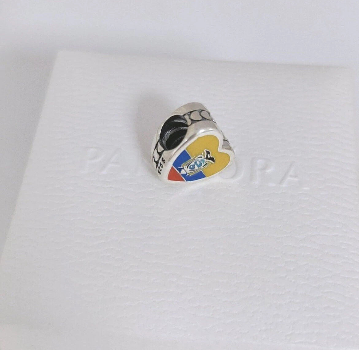Pandora Ecuador Country Heart Flag Exclusive Travel Charm