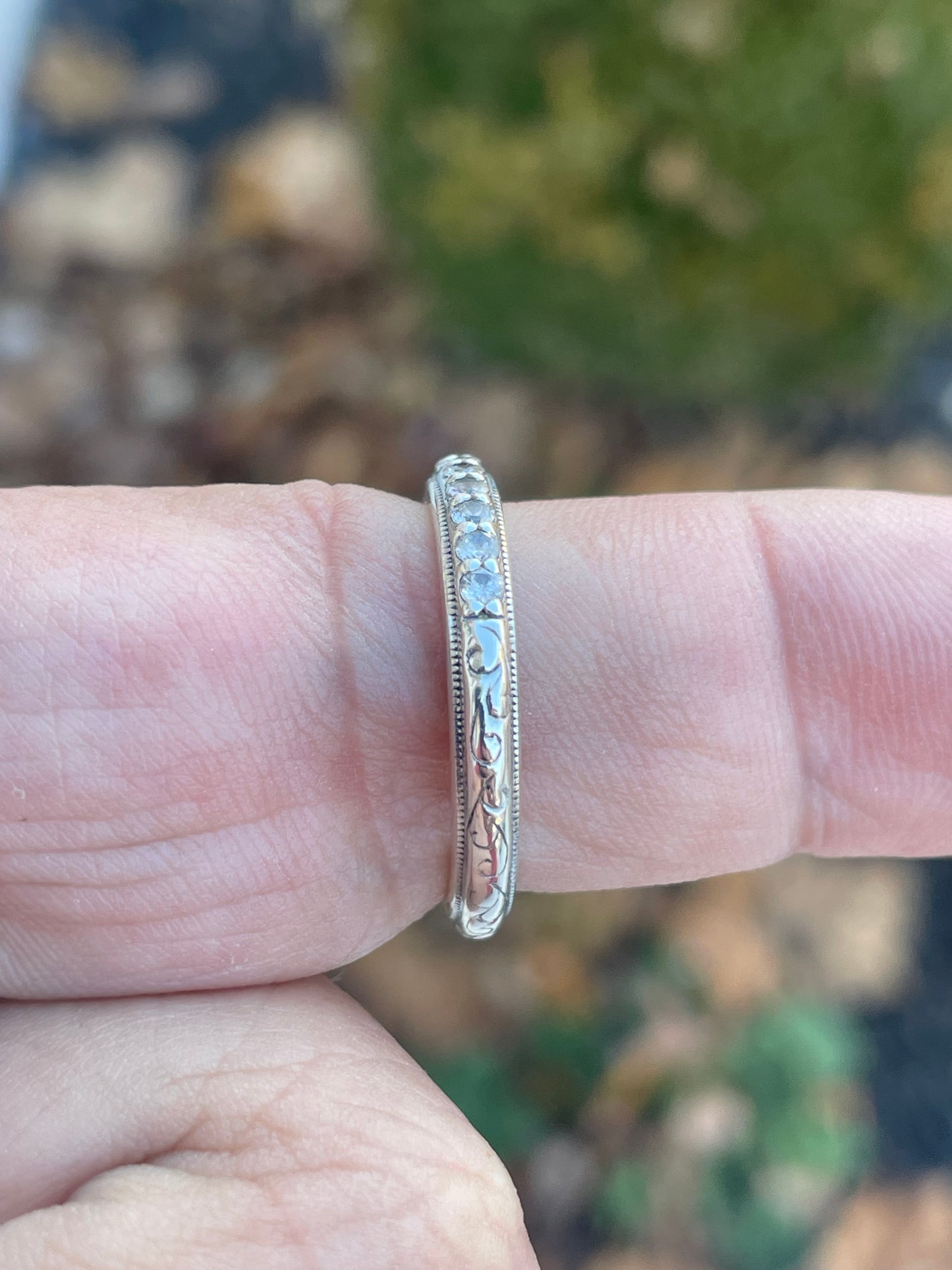 Designer Tacori Clear Zirconia Band Ring Size 8