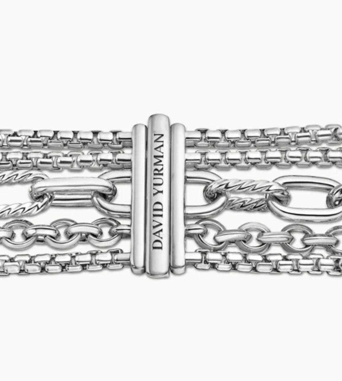 David Yurman Multi Row Chain Bracelet Size M (7.25”)