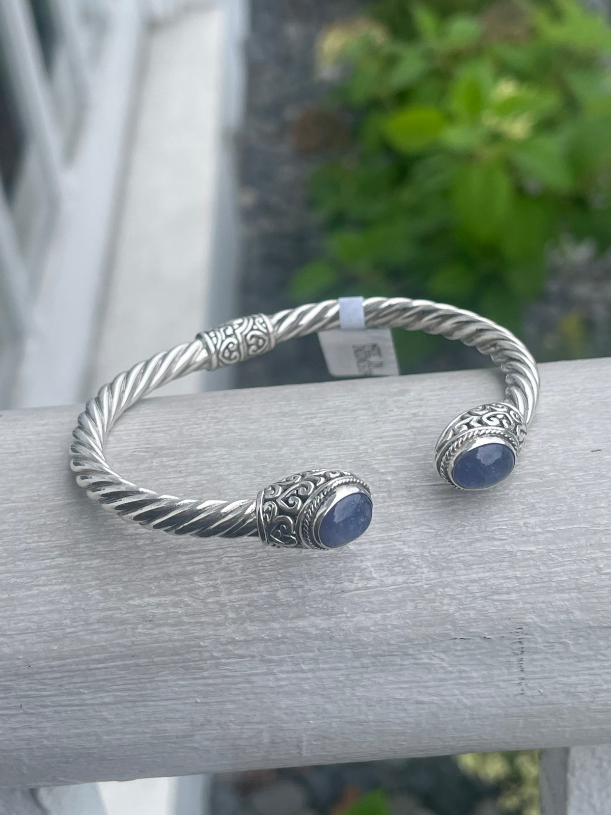 Sarda Designer Janyl Adair 925 Sterling Silver Tanzanite Cable Bracelet