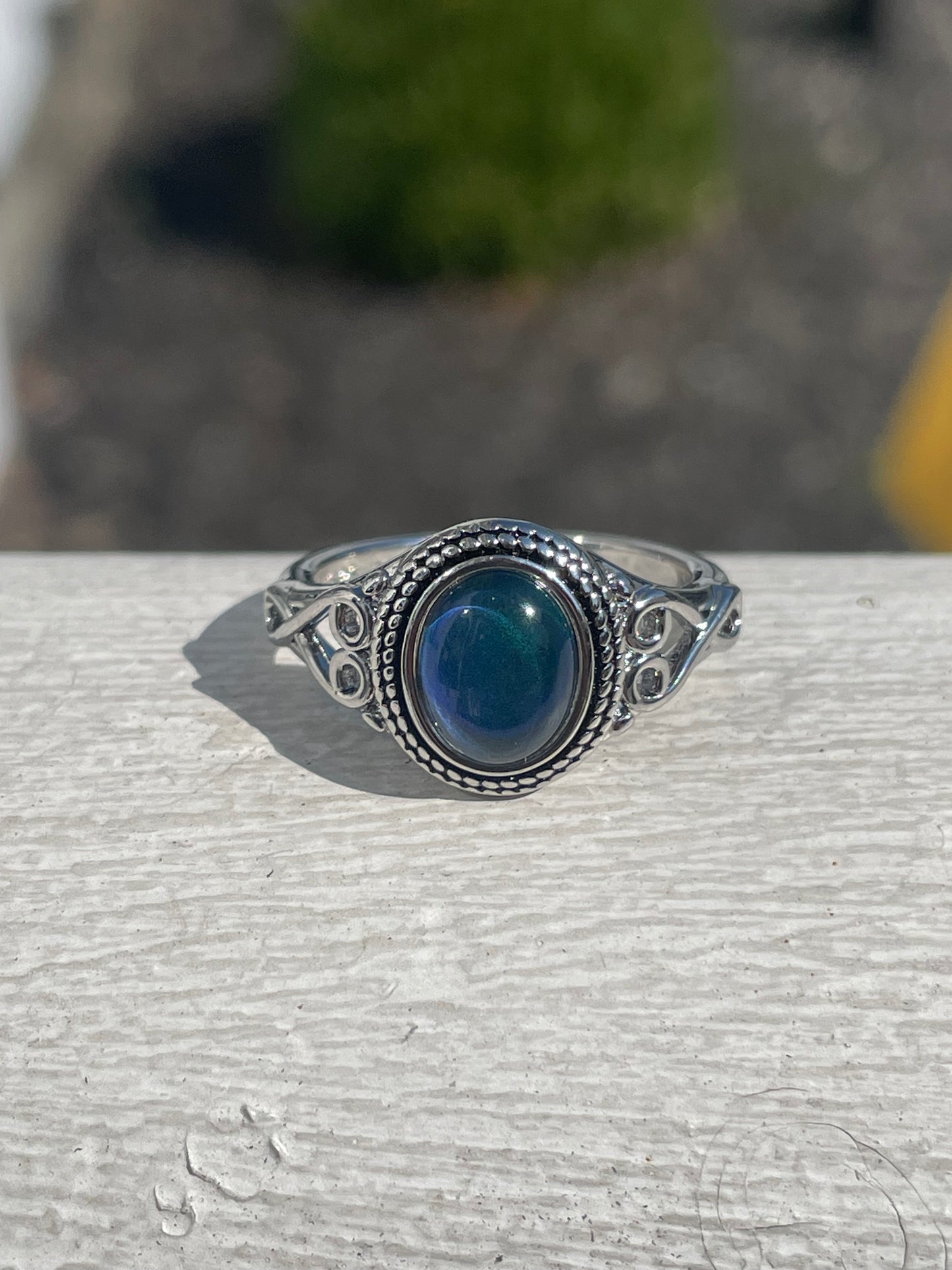 925 Sterling Silver Mood Ring Size 8
