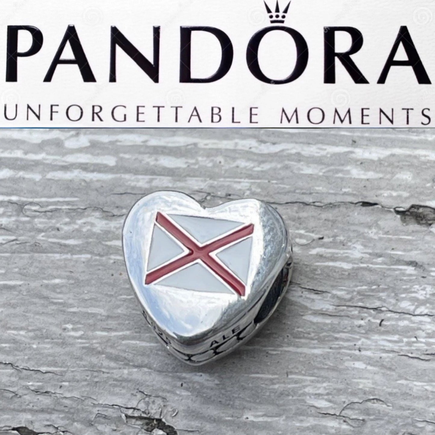 Pandora State Of Alabama Exclusive Heart Flag Destination Travel Vacation Charm