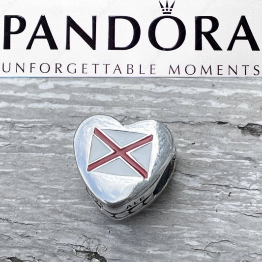 Pandora State Of Alabama Exclusive Heart Flag Destination Travel Vacation Charm