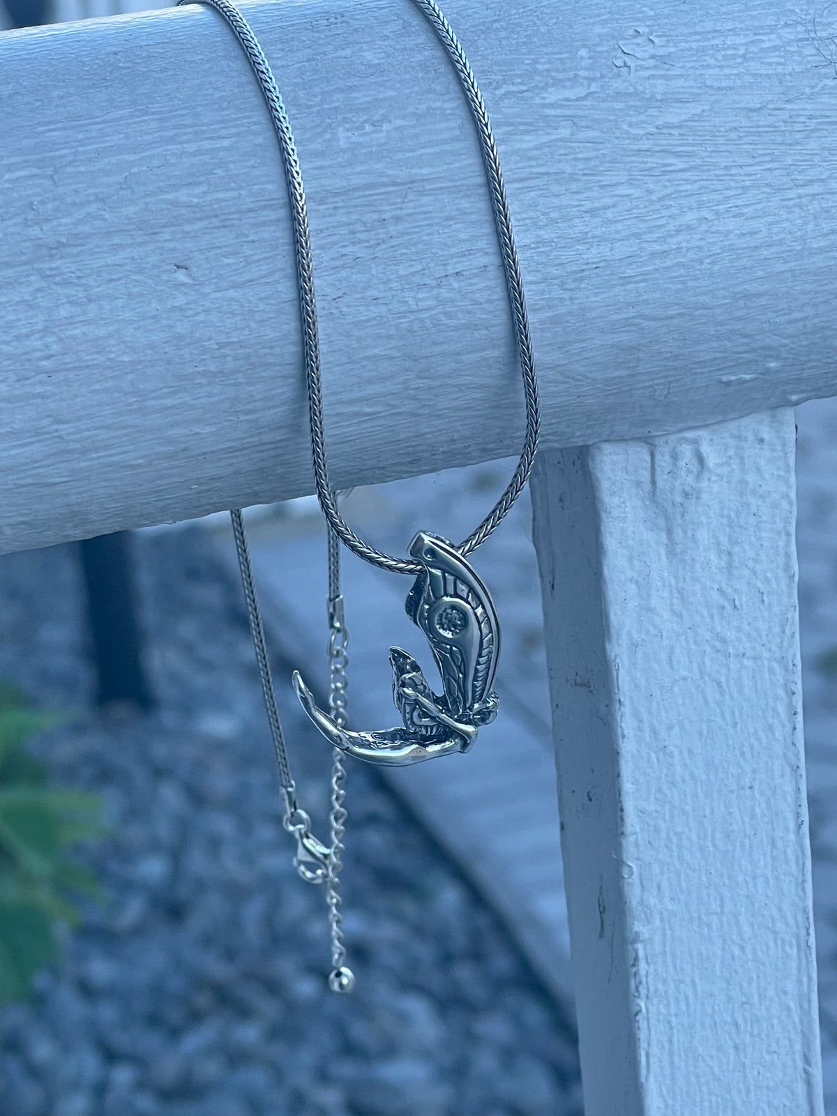 925 Sterling Silver Moth Fairy Necklace